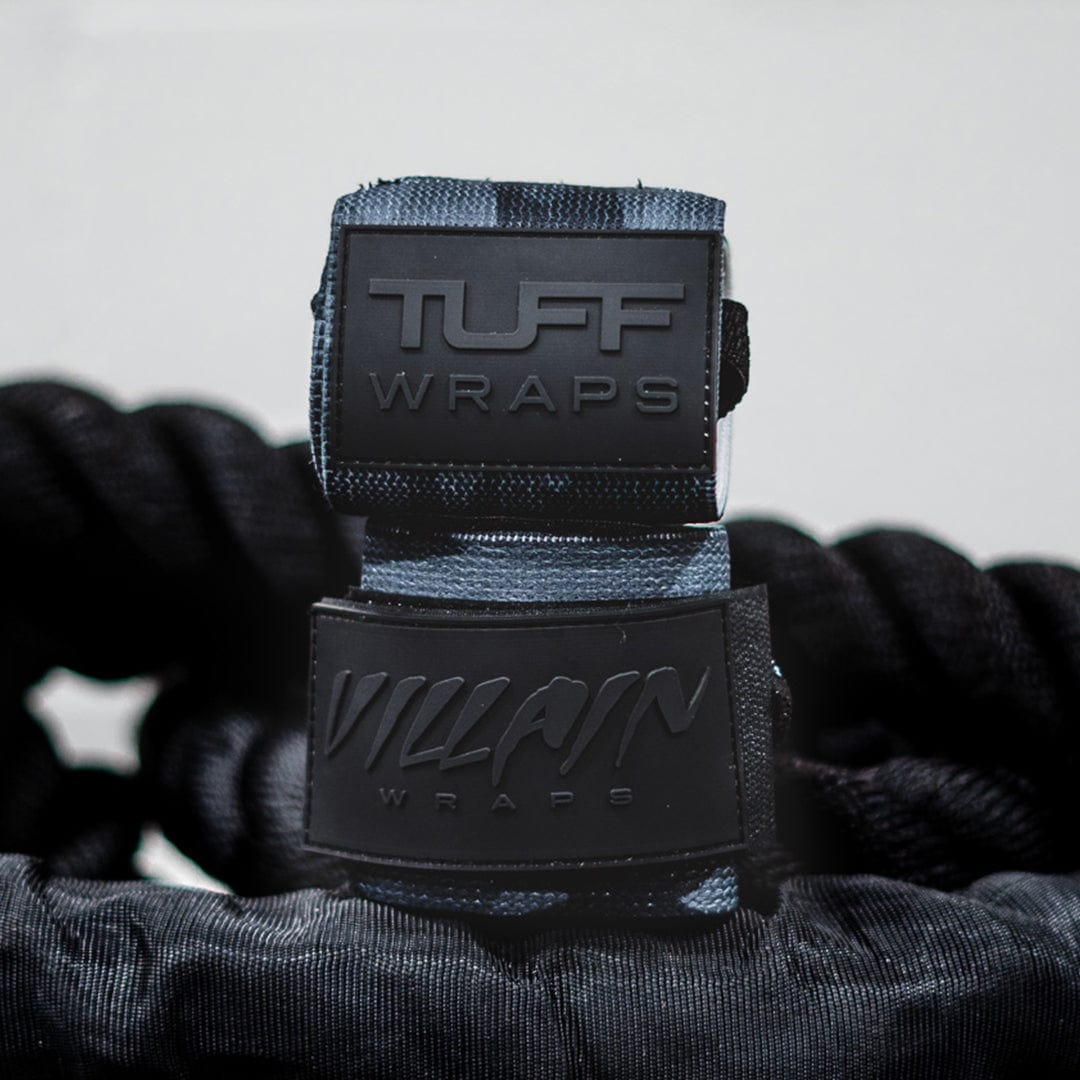 Black Camo V2 Villain Sidekick Wrist Wraps 16" TuffWraps.com