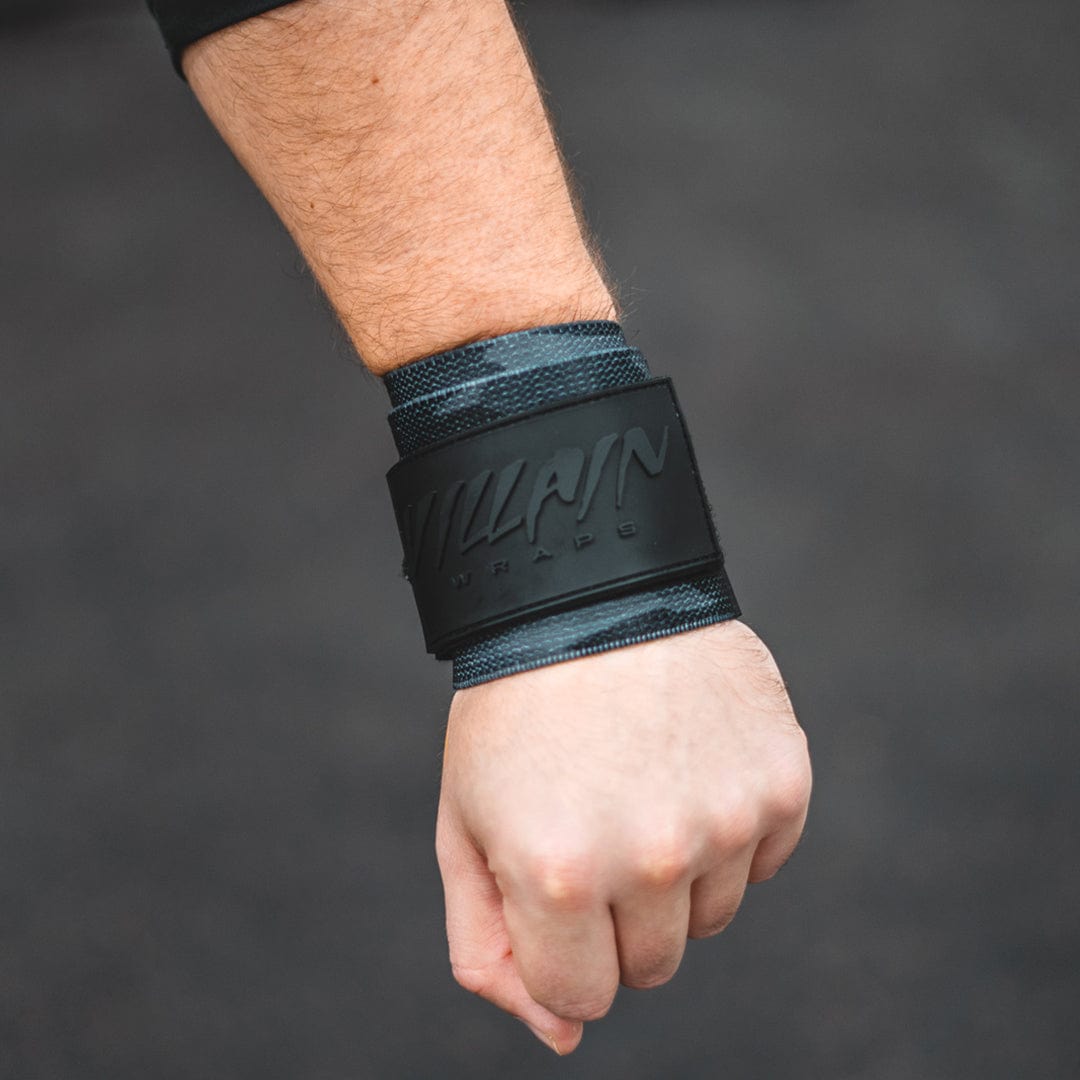 Black Camo V2 Villain Sidekick Wrist Wraps 16" TuffWraps.com