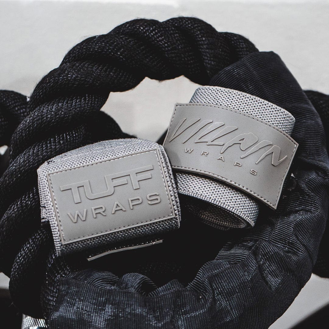 Solid Gray Villain Sidekick Wrist Wraps 16" TuffWraps.com