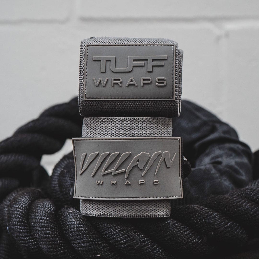 Solid Gray Villain Sidekick Wrist Wraps 16" TuffWraps.com