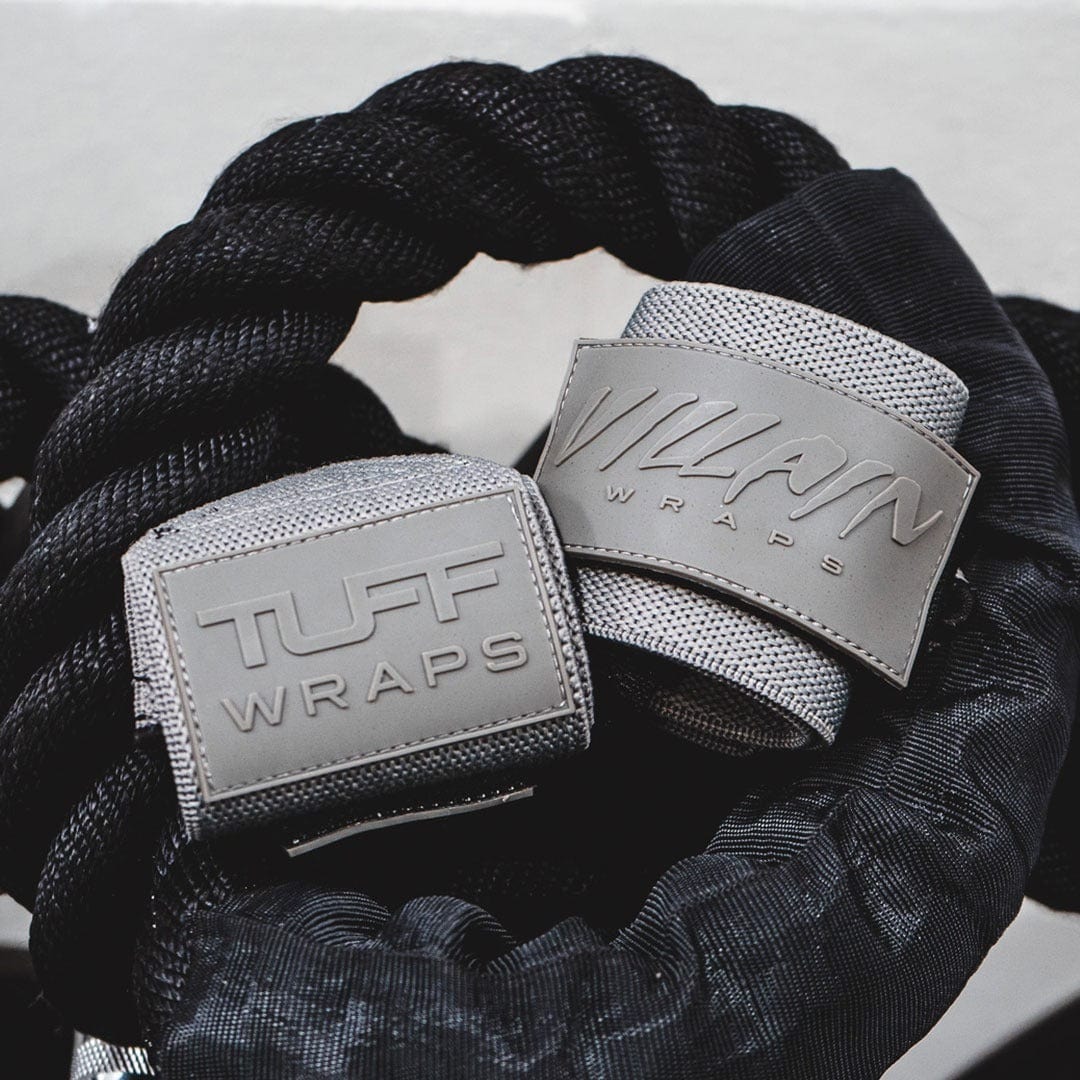 Solid Gray Villain Sidekick Wrist Wraps 16&quot; TuffWraps.com